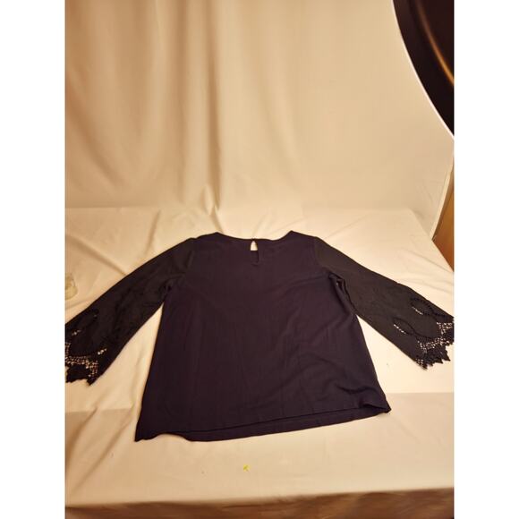 The Limited | Lace Sleeve Pullover | Size M ✨ Dark Navy, Comfortable & Chic - Picture 3 of 6